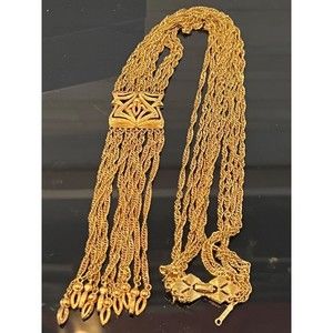 Vintage Filigree D'ORLAN  Etruscan revival Necklace Pendant 70's